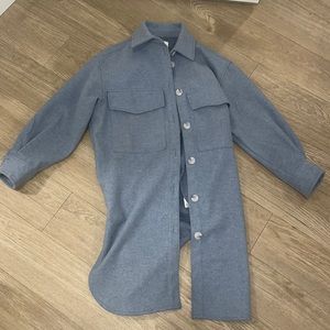 Oversized shacket coat
